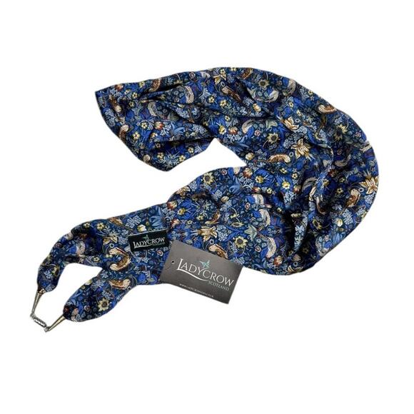 New With Tags Lady Crow Silk Infinity Scarf/Wrap with Magnetic Clasp - Picture 1 of 6